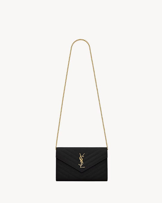 Saint Laurent Sl Shoulder Bag — Black Leather
