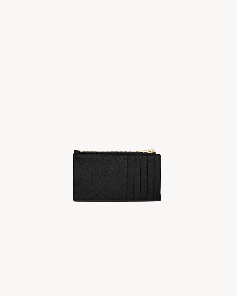 Saint Laurent Wallet — Black Quilted Leather