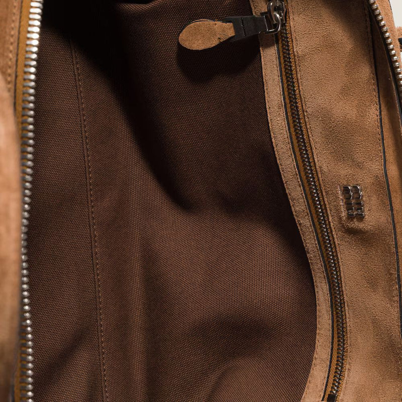 Miu Miu H26 Top Handle Bag — Brown Suede