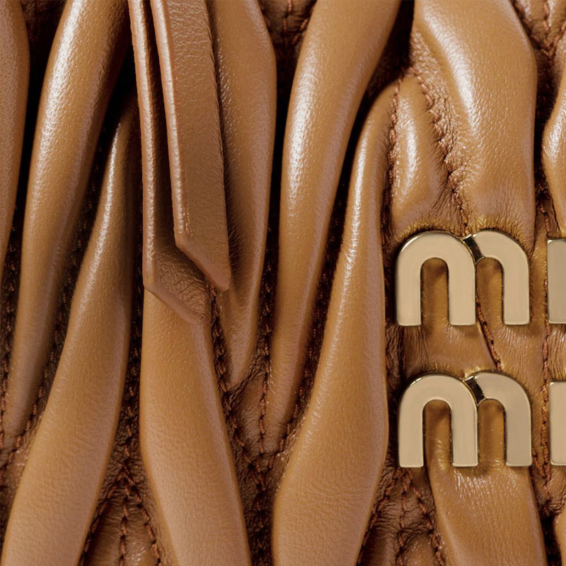 Miu Miu H26 Shoulder Bag Caramel Leather