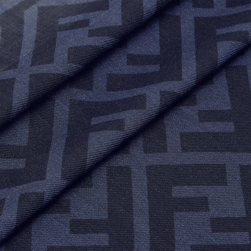 Fendi E26 Scarf — Navy Wool Blend Scarfs