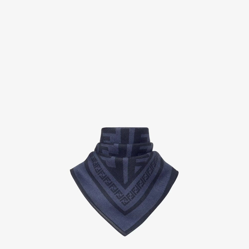 Fendi E26 Scarf — Navy Wool Blend Scarfs