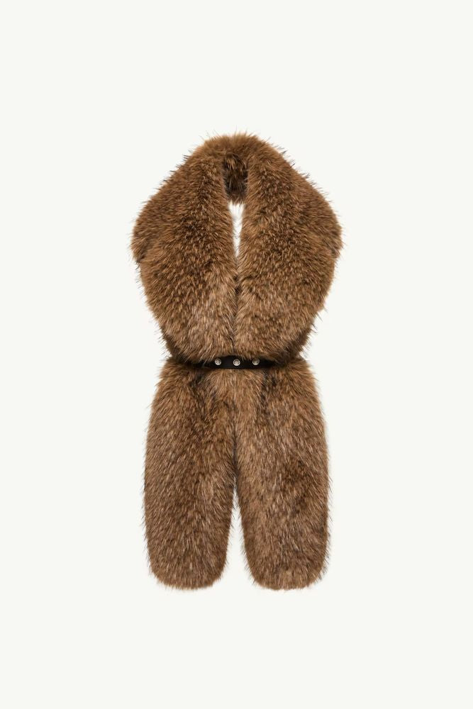 Moncler Fur Stole Scarf — Camel Scarfs