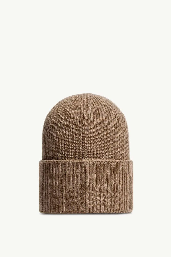 Moncler L20933b00026m428122b Beanie — Camel Wool Blend Beanies