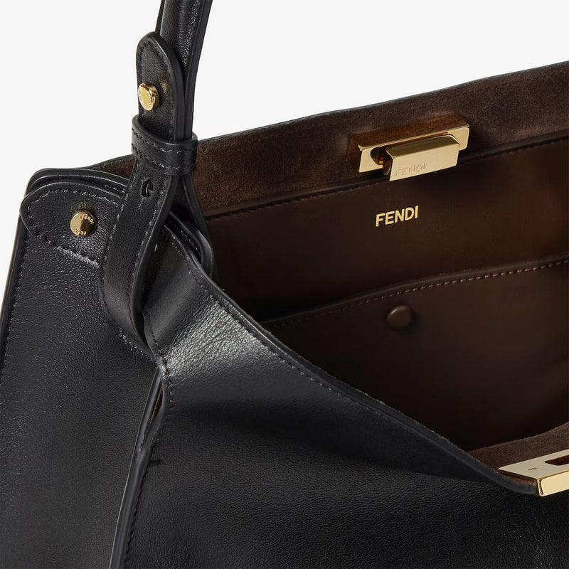 Fendi Way Shoulder Bag — Black Leather