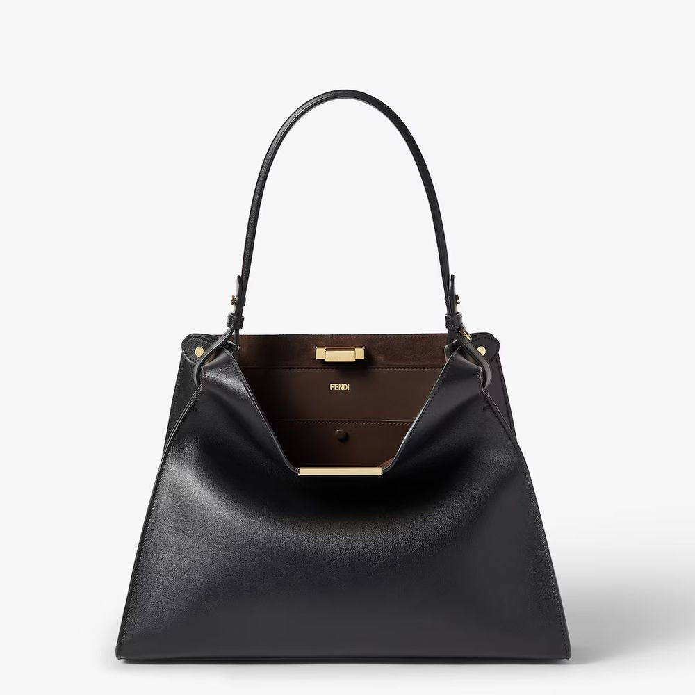 Fendi Way Shoulder Bag — Black Leather