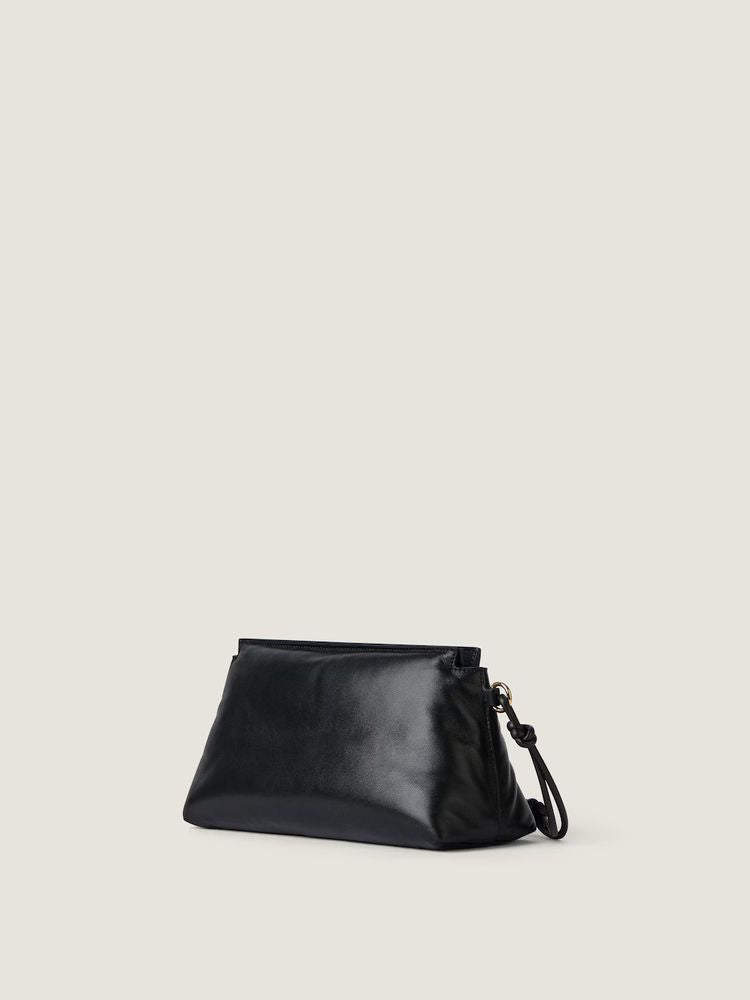 Givenchy Gathered Leather Clutch — Black