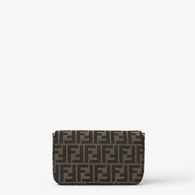 Fendi Monogram Canvas Clutch — Brown