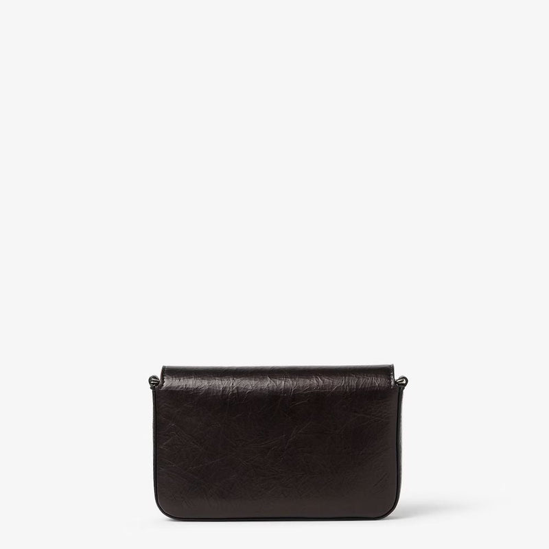 Fendi H26 Crossbody Bag — Black Leather