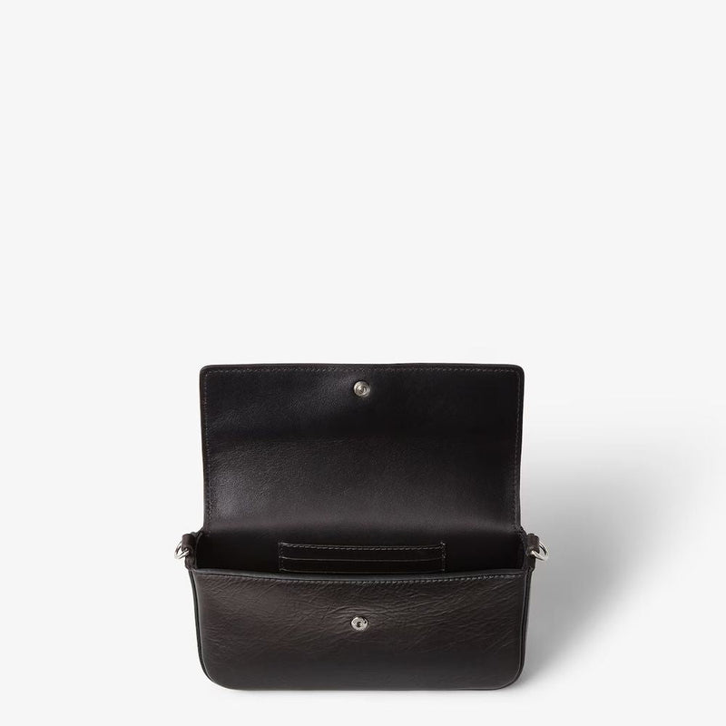 Fendi H26 Crossbody Bag — Black Leather