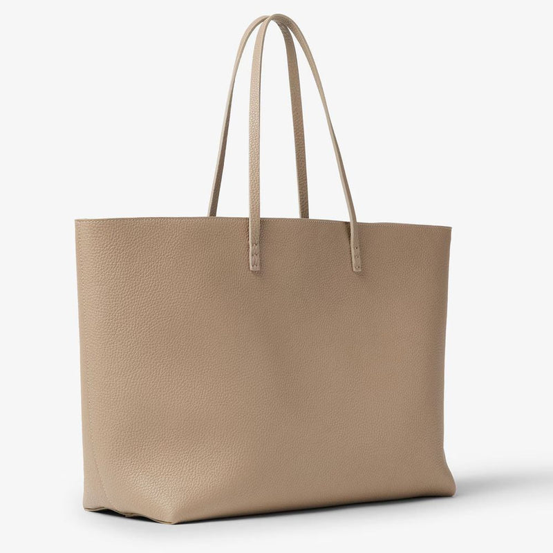 Fendi H26 Tote Bag — Beige Pebbled Leather