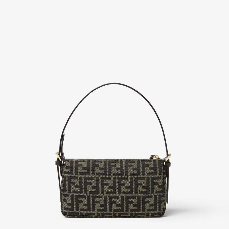 Fendi H26 Shoulder Bag — Green Ff-monogram Jacquard Canvas