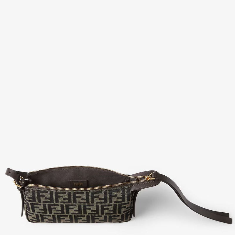 Fendi H26 Shoulder Bag — Green Ff-monogram Jacquard Canvas