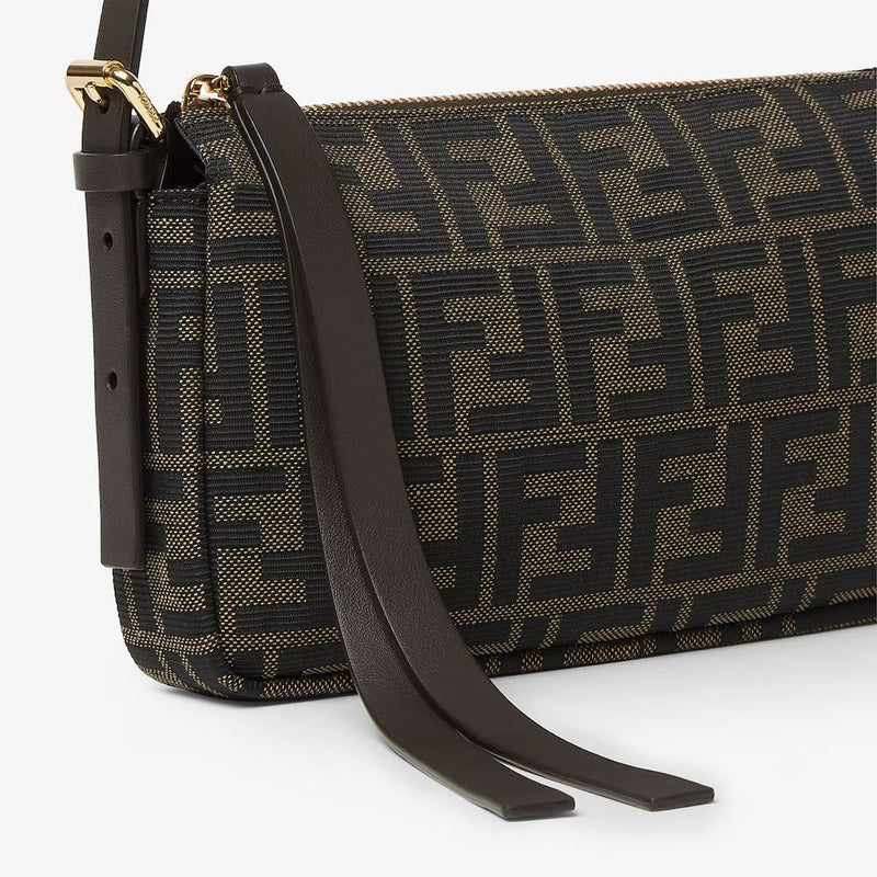Fendi H26 Shoulder Bag — Green Ff-monogram Jacquard Canvas
