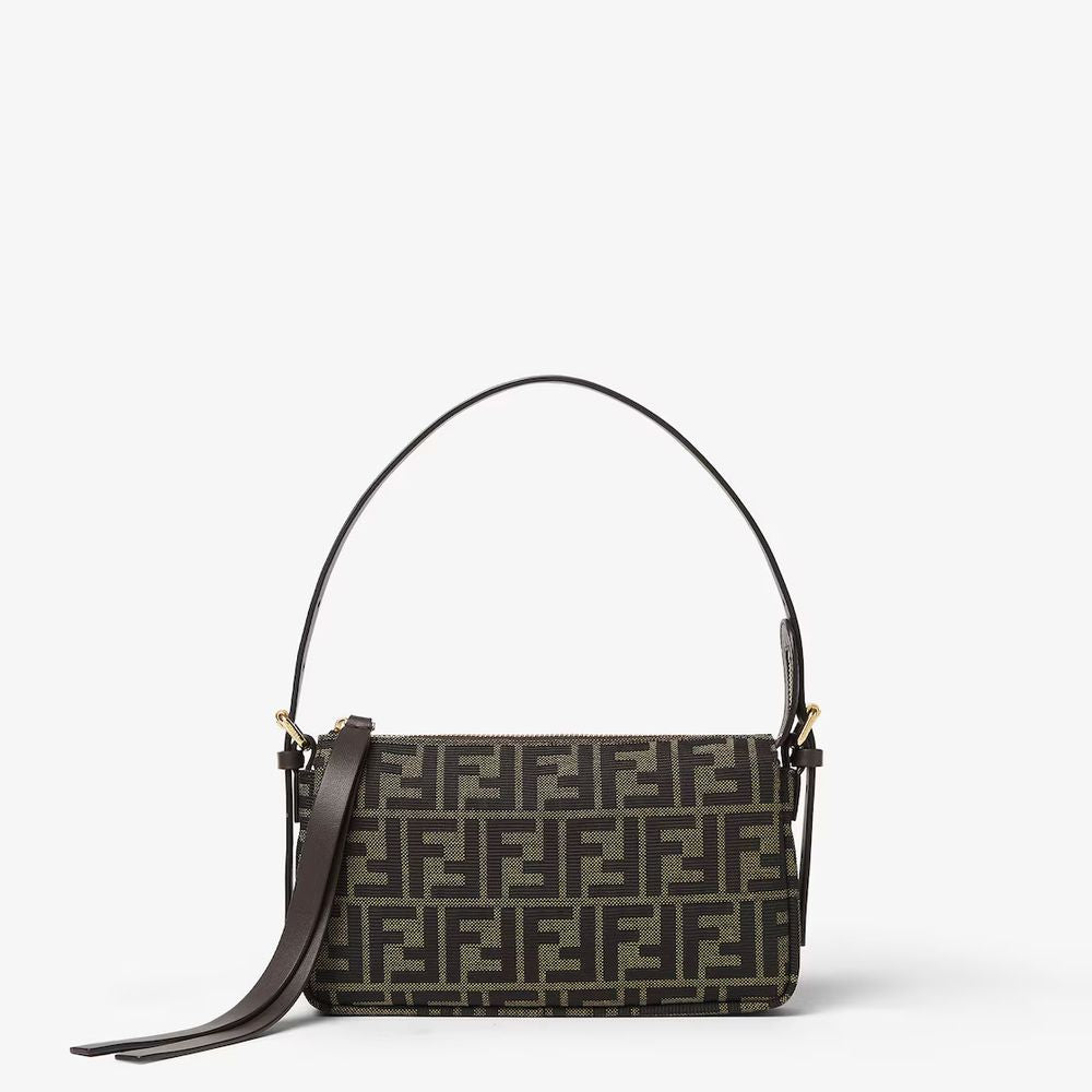 Fendi H26 Shoulder Bag — Green Ff-monogram Jacquard Canvas
