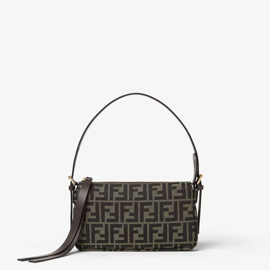 Fendi H26 Shoulder Bag — Green Ff-monogram Jacquard Canvas