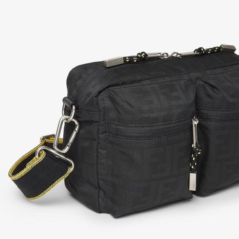 Fendi H26 Crossbody Bag — Black Nylon