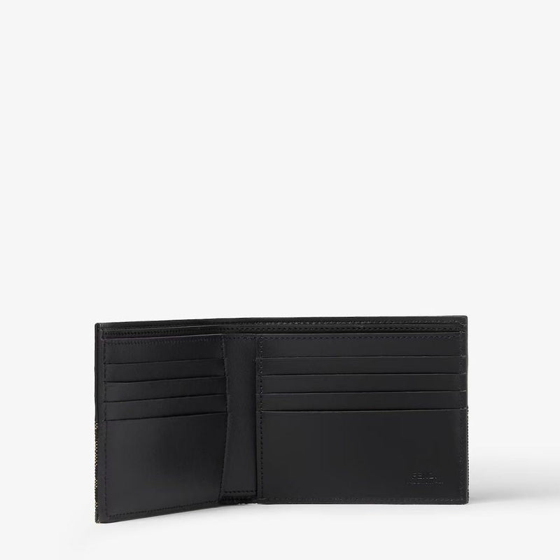 Fendi Wallet — Black Leather And Jacquard
