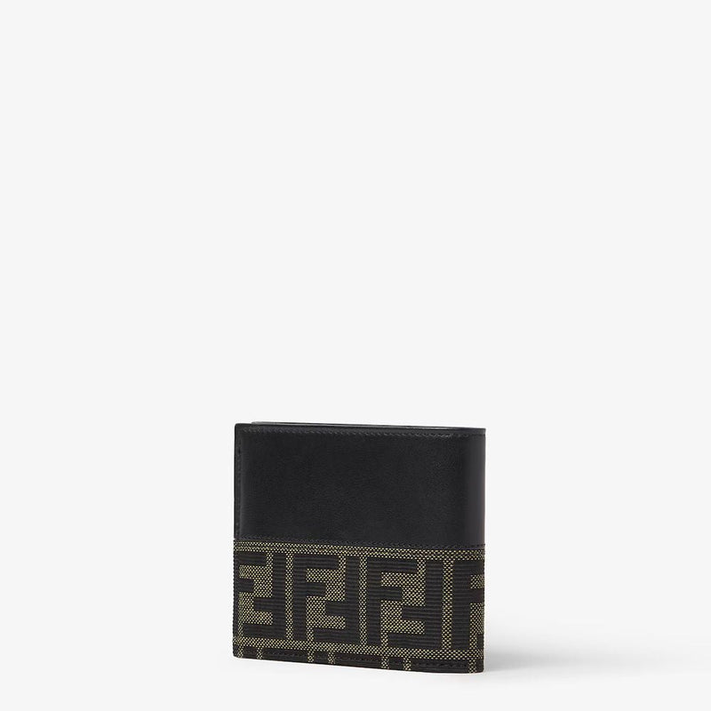 Fendi Wallet — Black Leather And Jacquard
