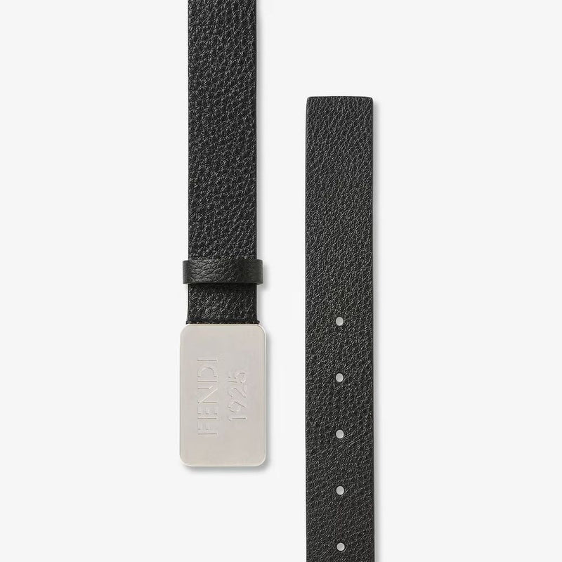 Fendi H26 Belt — Black Leather