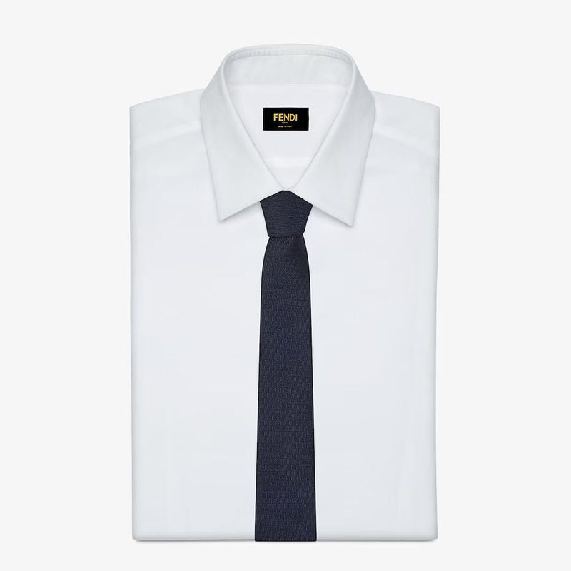 Fendi Necktie — Navy Silk Neckties