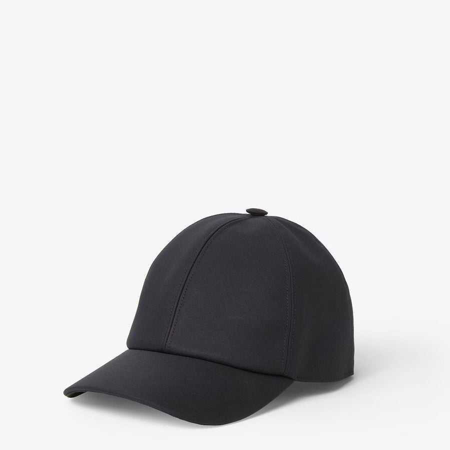 Fendi Fxq156b1x6 Canvas Baseball Cap — Black Caps