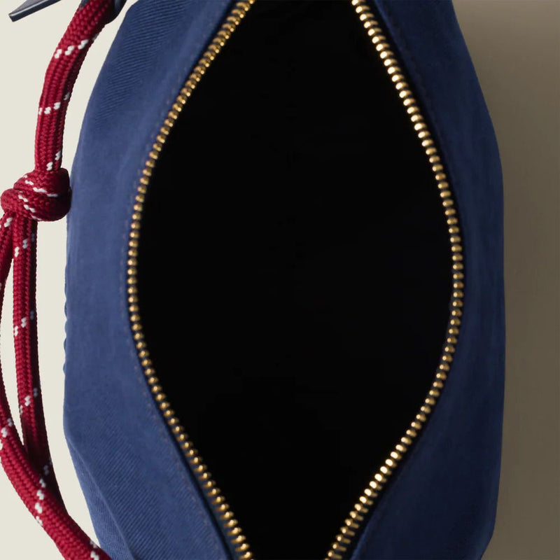 Miu Miu Canvas With Rope Strap Shoulder Bag — Navy