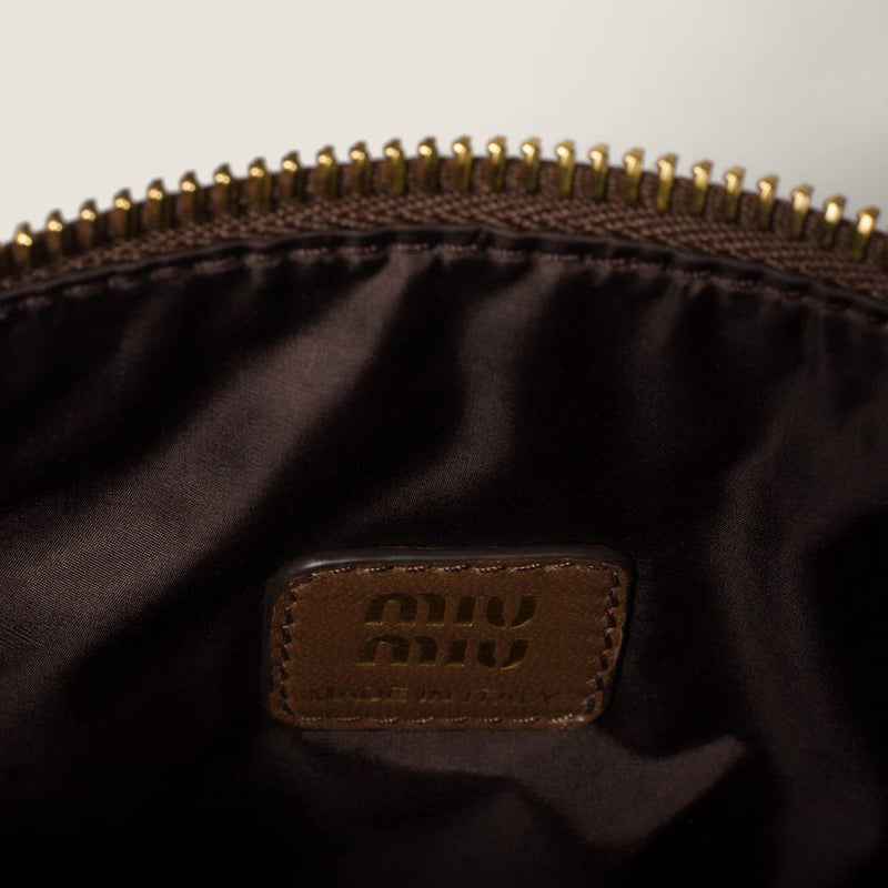 Miu Miu H26 Mini Bag — Brown Nylon