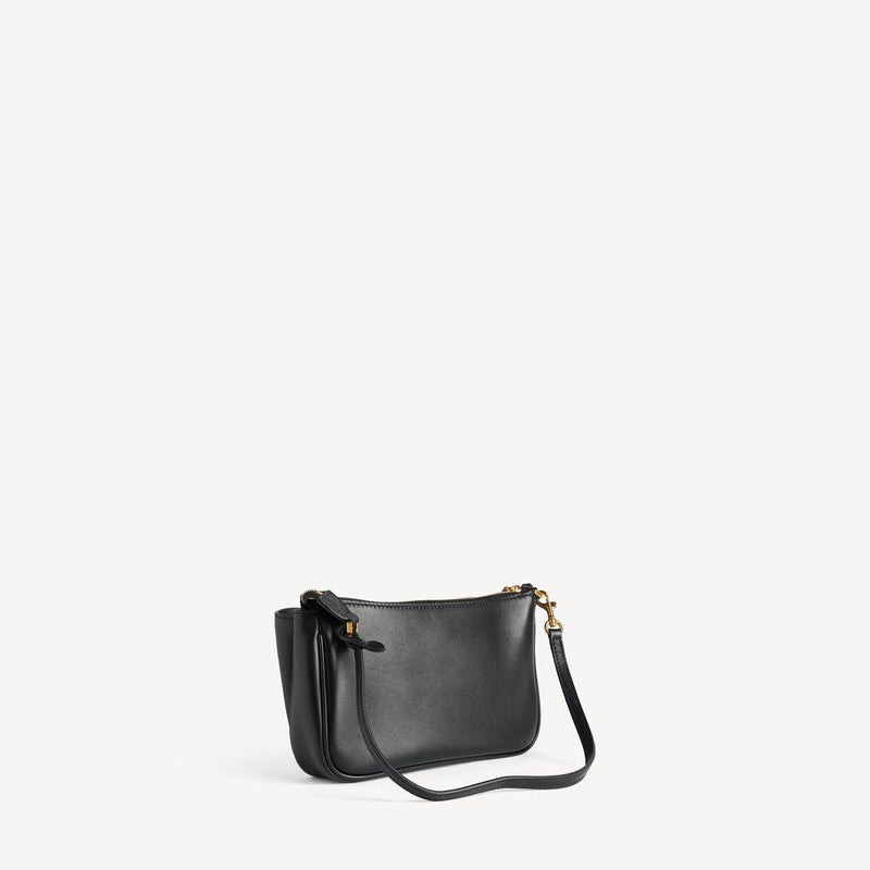 Balenciaga H26 Shoulder Bag — Black Leather