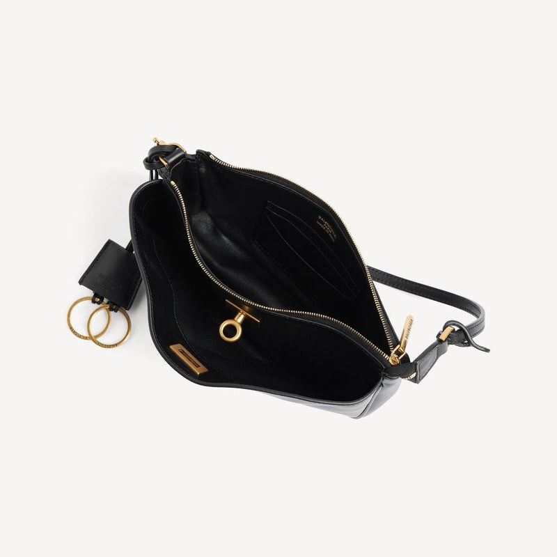 Balenciaga H26 Shoulder Bag — Black Leather