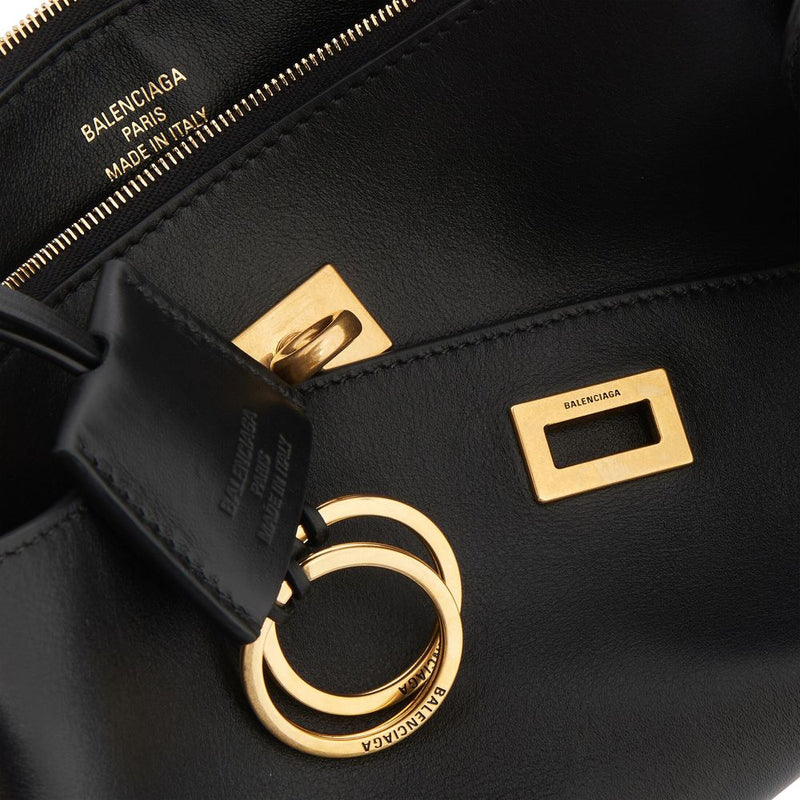 Balenciaga H26 Shoulder Bag — Black Leather