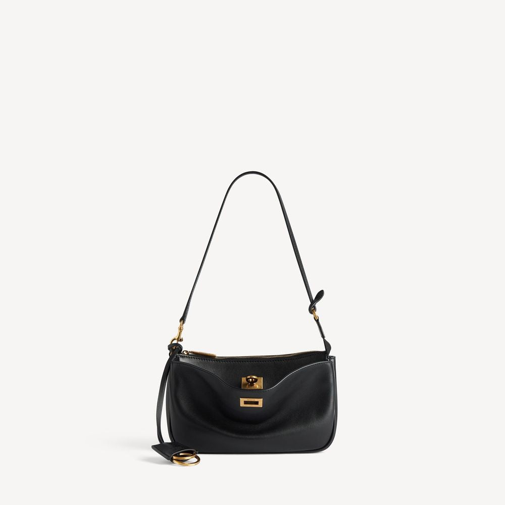Balenciaga H26 Shoulder Bag — Black Leather