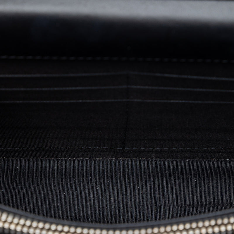Quilted Patent Golden Class Wallet on Chain - Image 4