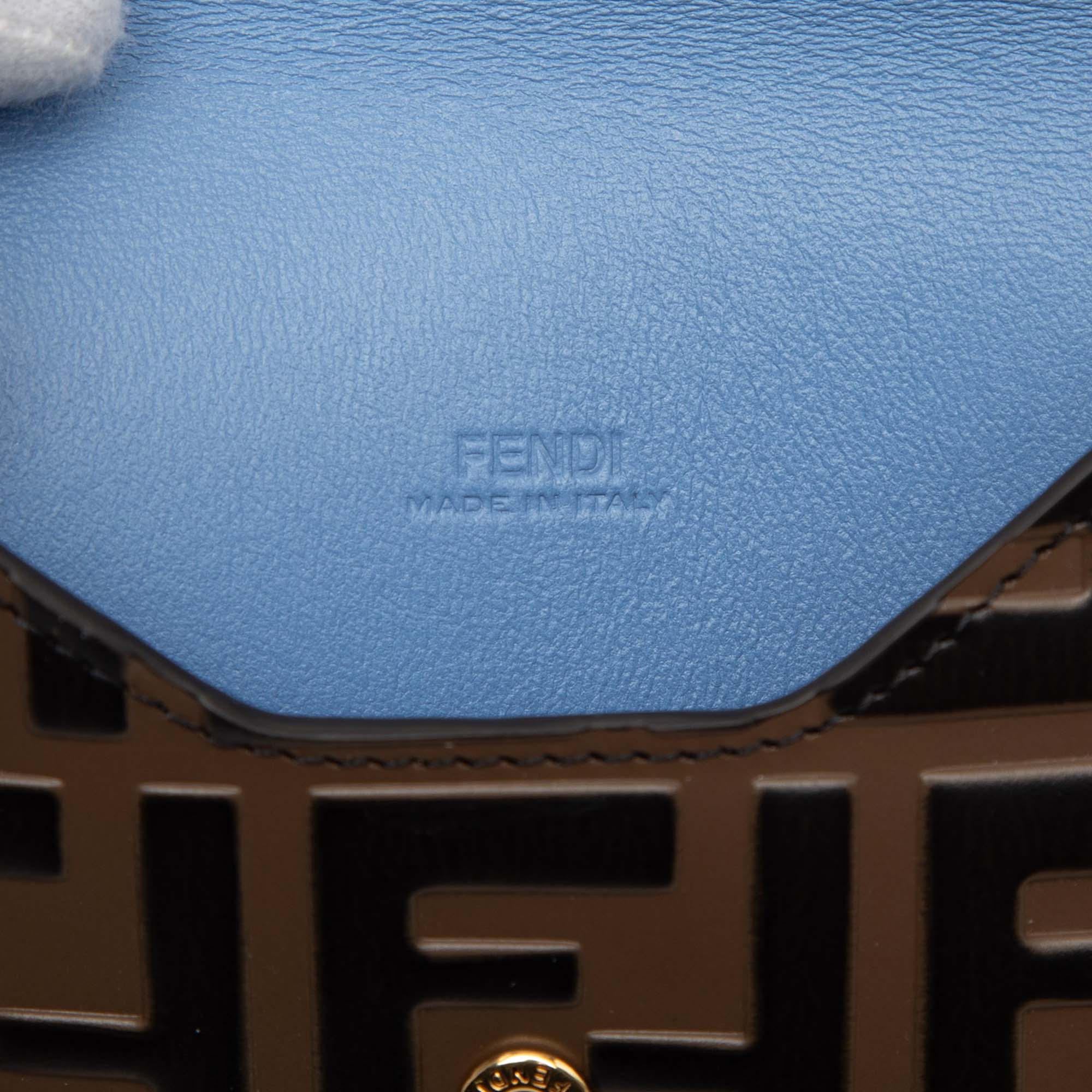 Zucca Embossed Leather Envelope Clutch - Image 5