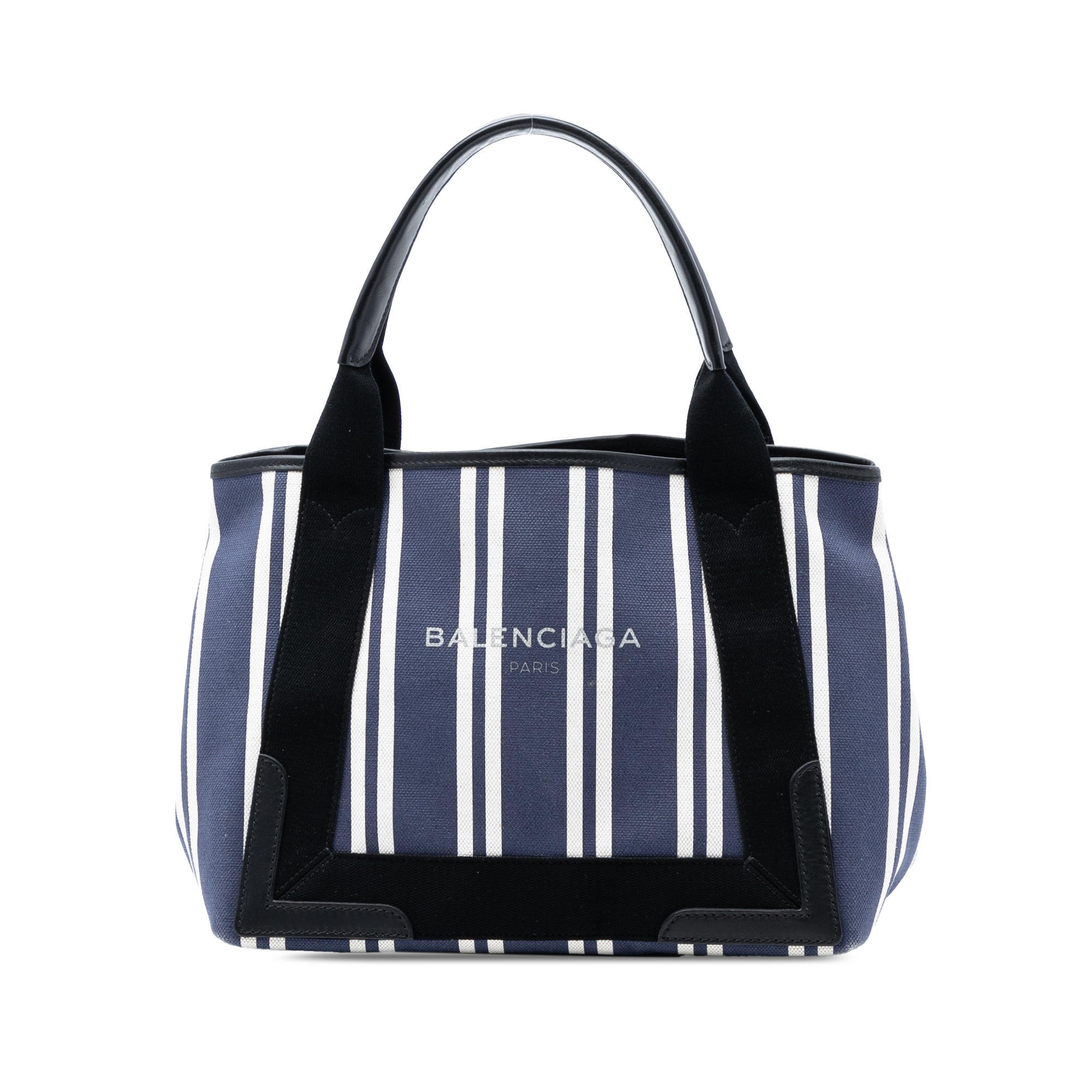 Canvas Striped Navy Cabas S - Image 1