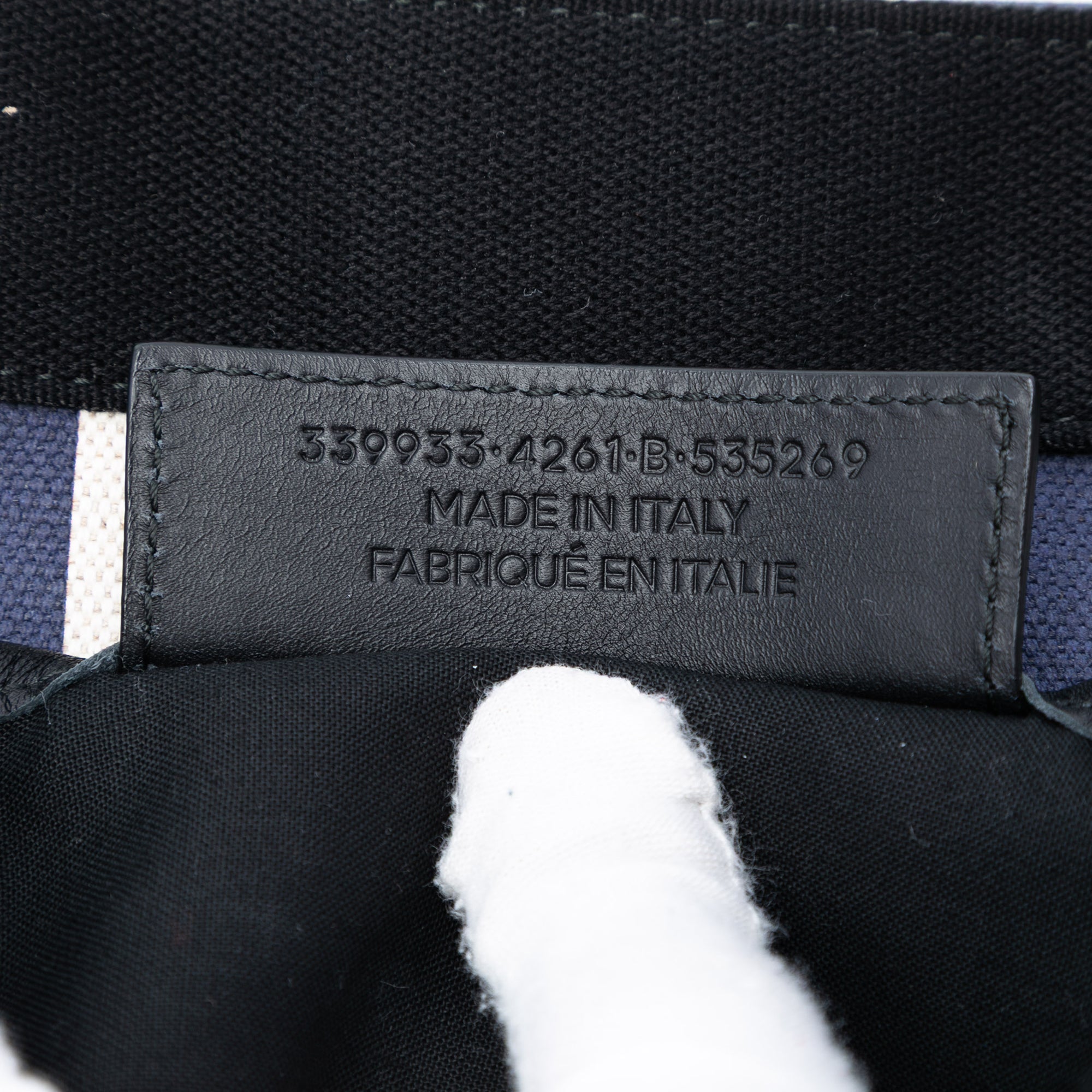 Canvas Striped Navy Cabas S - Image 6