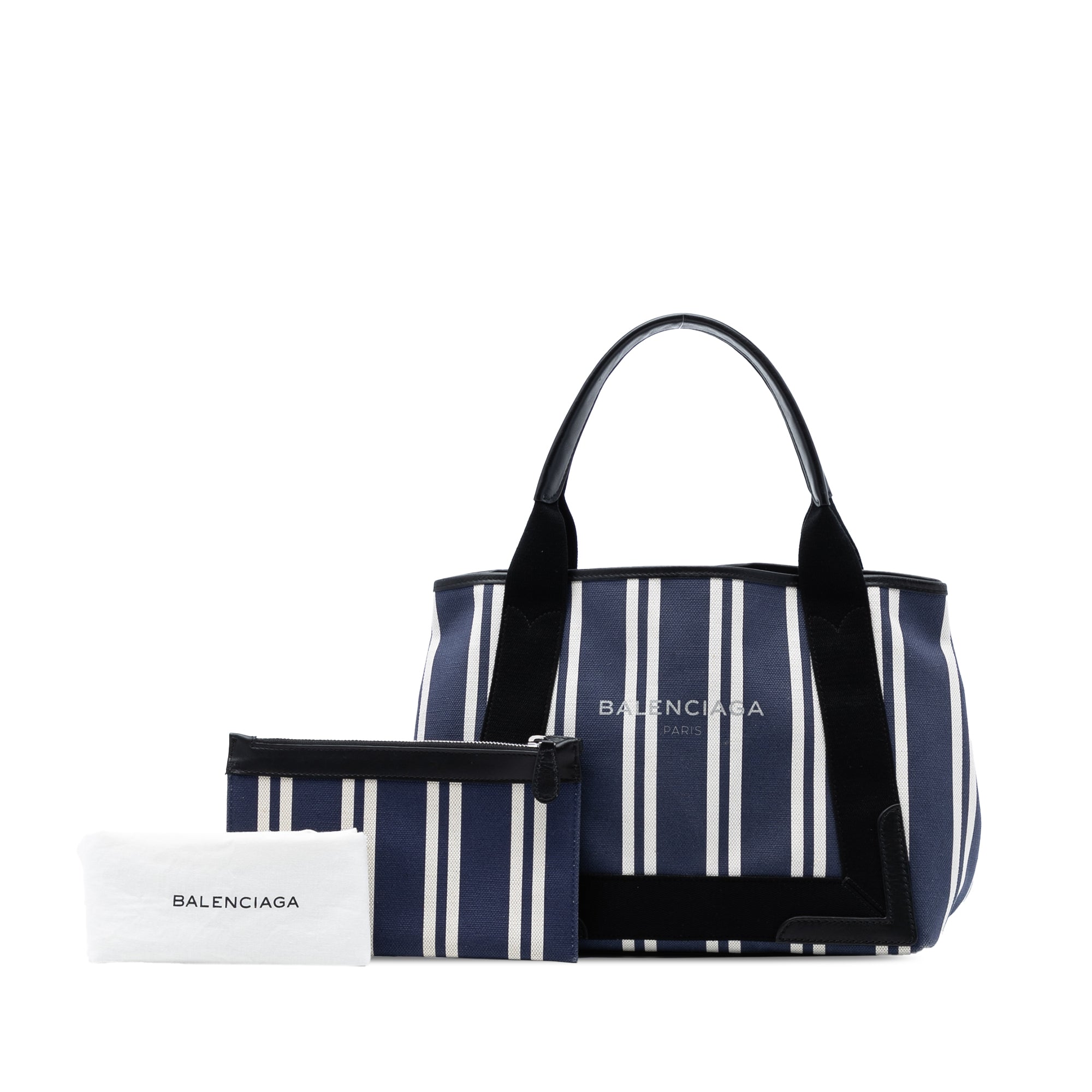 Canvas Striped Navy Cabas S - Image 8