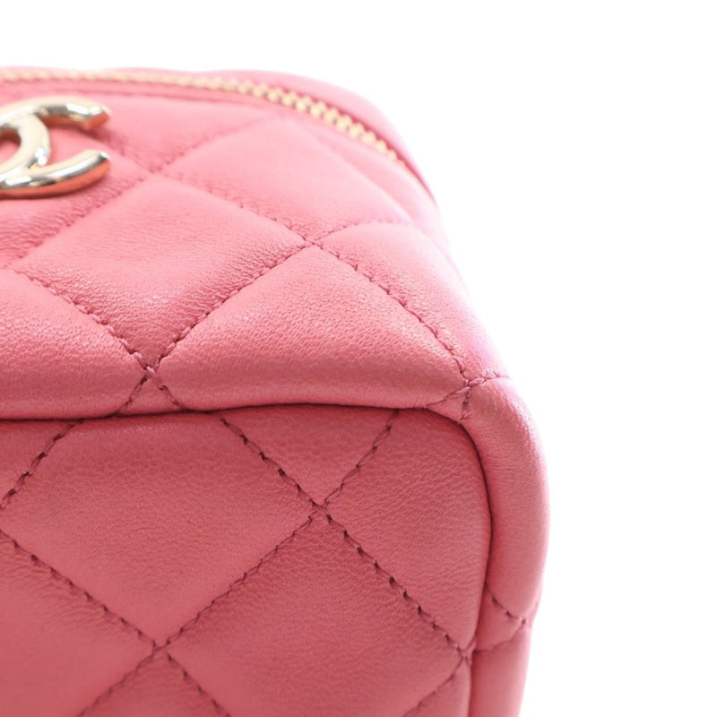 Quilted Lambskin Cube Chain Wristlet Case - Image 11