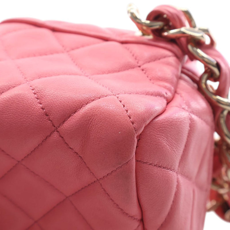 Quilted Lambskin Cube Chain Wristlet Case - Image 9
