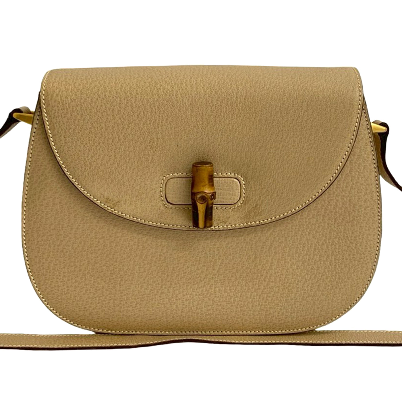 Grained Calfskin Bamboo Crossbody - Image 1