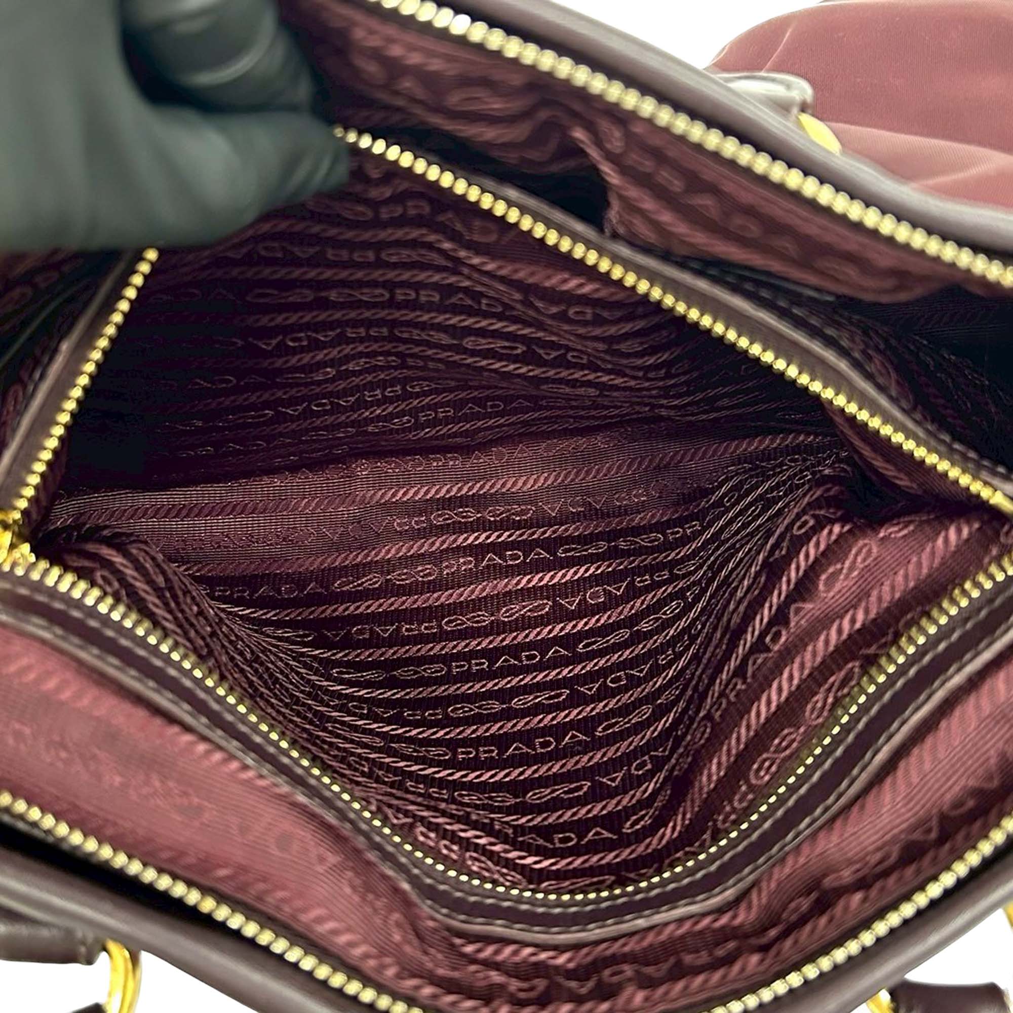 Soft Calf Trimmed Tessuto Zip Top Satchel - Image 3