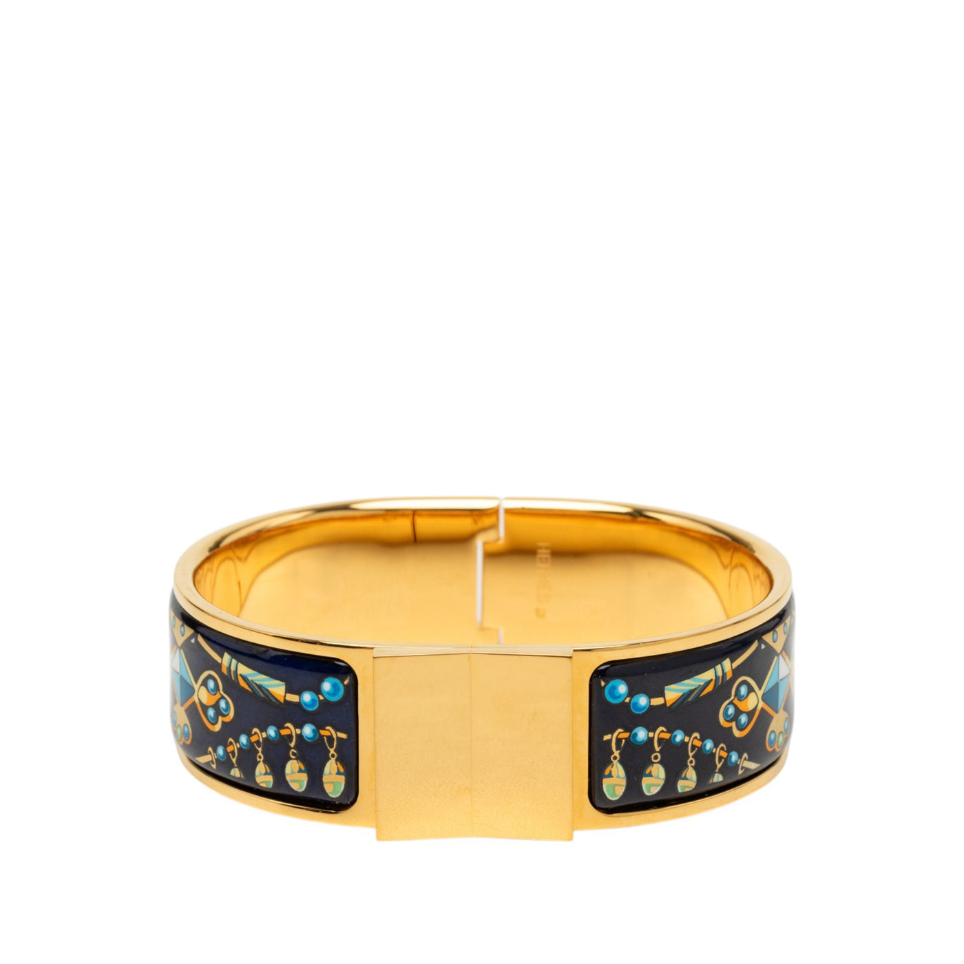 Wide Printed Enamel Loquet Bracelet PM - Image 1