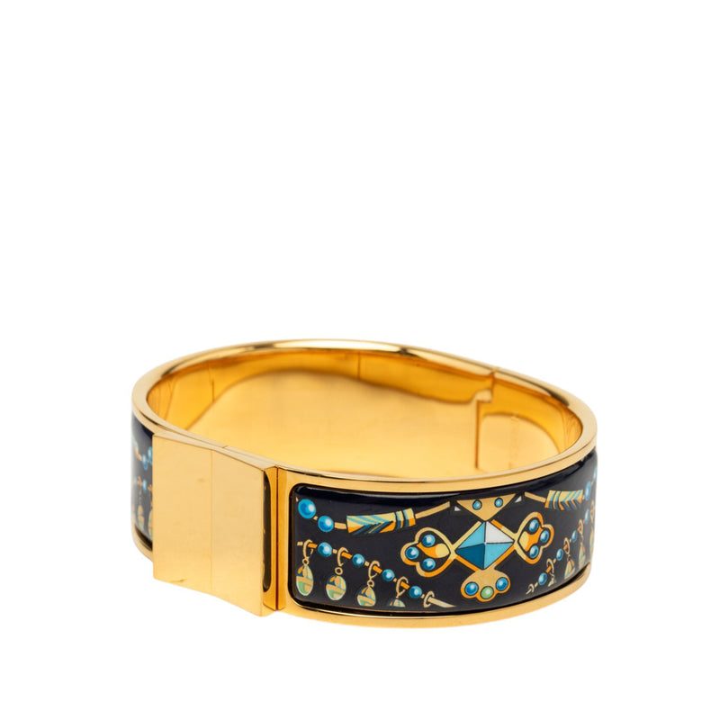 Wide Printed Enamel Loquet Bracelet PM - Image 2