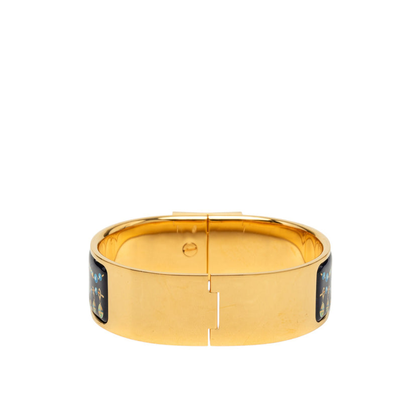 Wide Printed Enamel Loquet Bracelet PM - Image 3