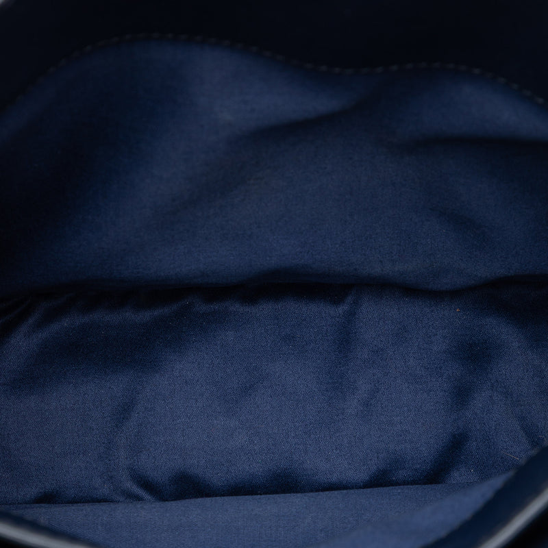Bicolor Goatskin Madras Satchel - Image 4