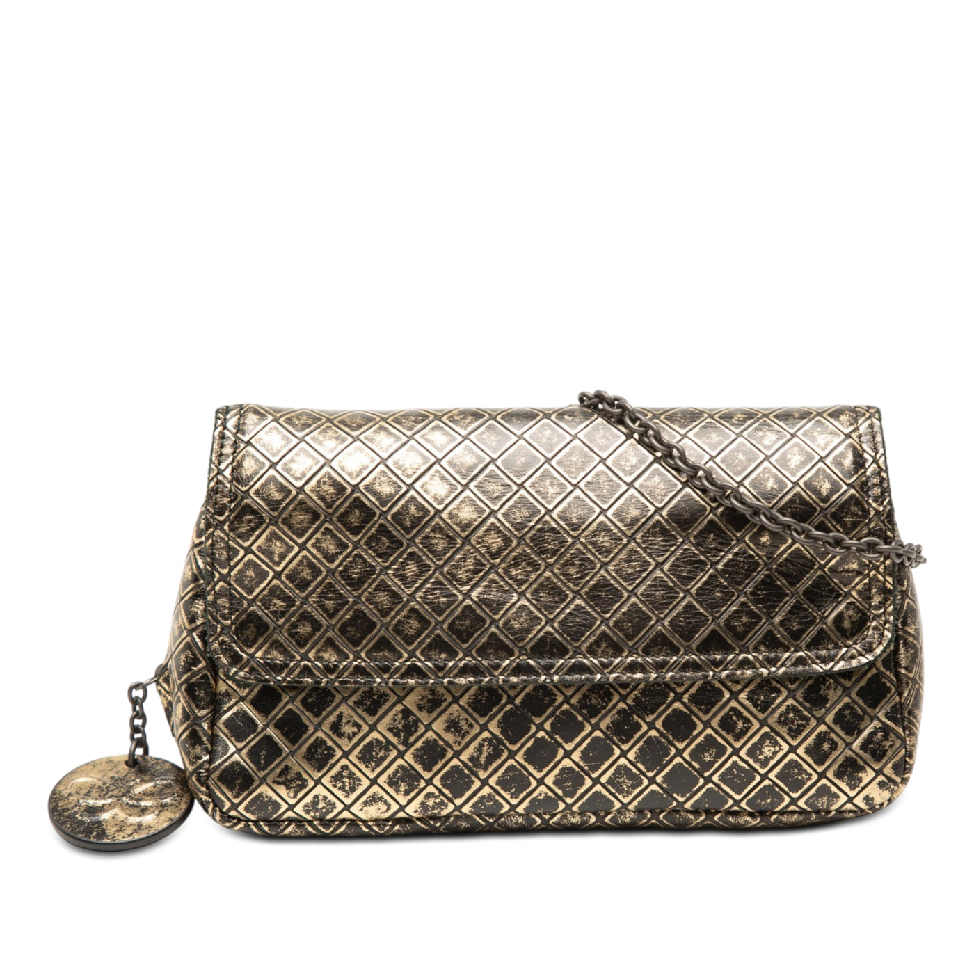 Metallic Calfskin Intrecciomirage Chain Flap Crossbody - Image 1