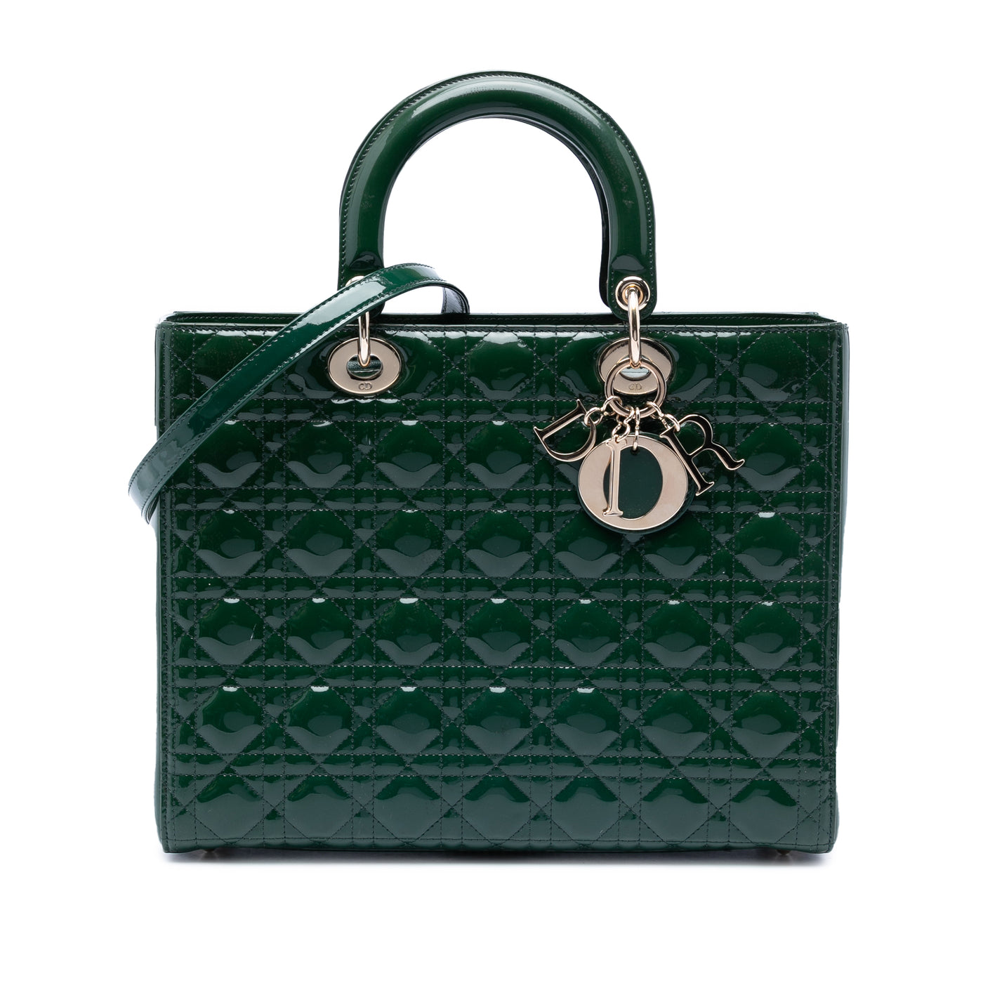 Large Patent Cannage Lady Dior - Image 1