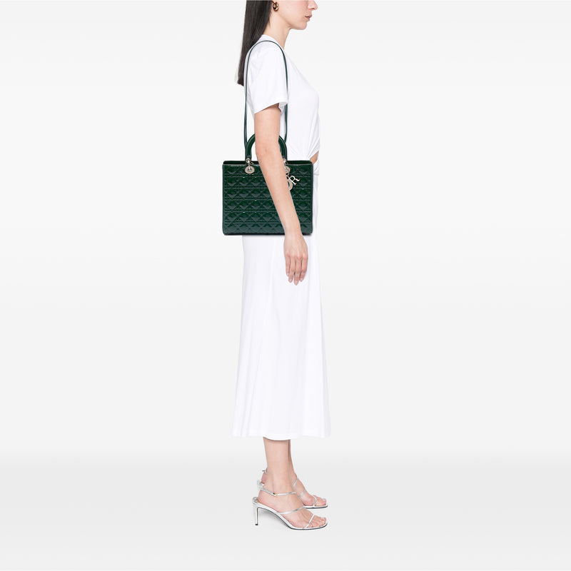 Large Patent Cannage Lady Dior - Image 6