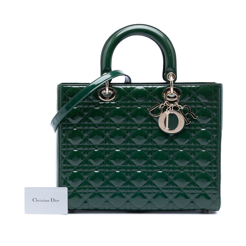 Large Patent Cannage Lady Dior - Image 7
