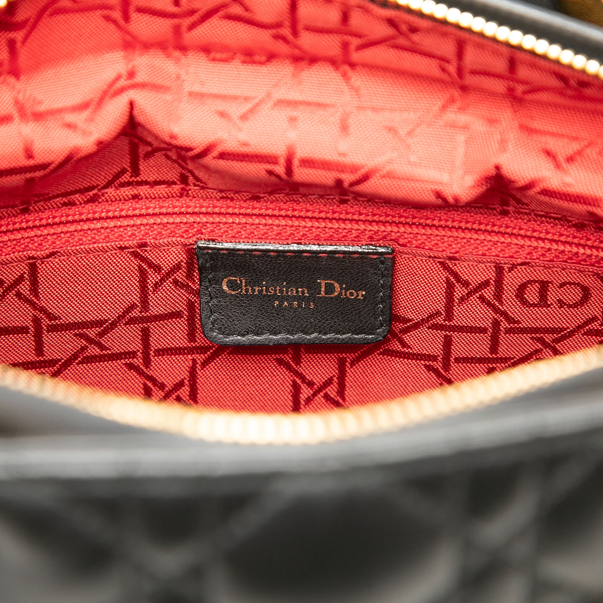Large Lambskin Cannage Lady Dior - Image 5